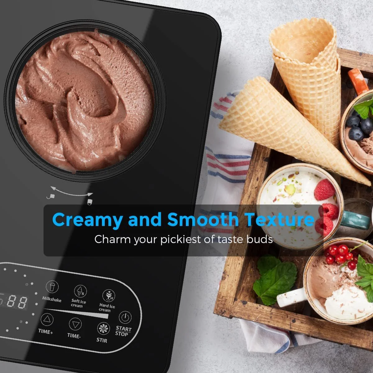 دستگاه بستنی ساز کمپرسوری HYQNG 1.5 لیتری، دستگاه بستنی ساز اتوماتیک خانگی با نمایشگر LCD، دستگاه بستنی ساز با کمپرسور، دستگاه خنک کننده، برای کودکان، خانه، تعطیلات دستگاه بستنی ساز کمپرسوری HYQNG 1.5 لیتری، دستگاه بستنی ساز اتوماتیک خانگی با نمایشگر LCD، دستگاه بستنی ساز با کمپرسور، دستگاه خنک کننده، برای کودکان، خانه، تعطیلات