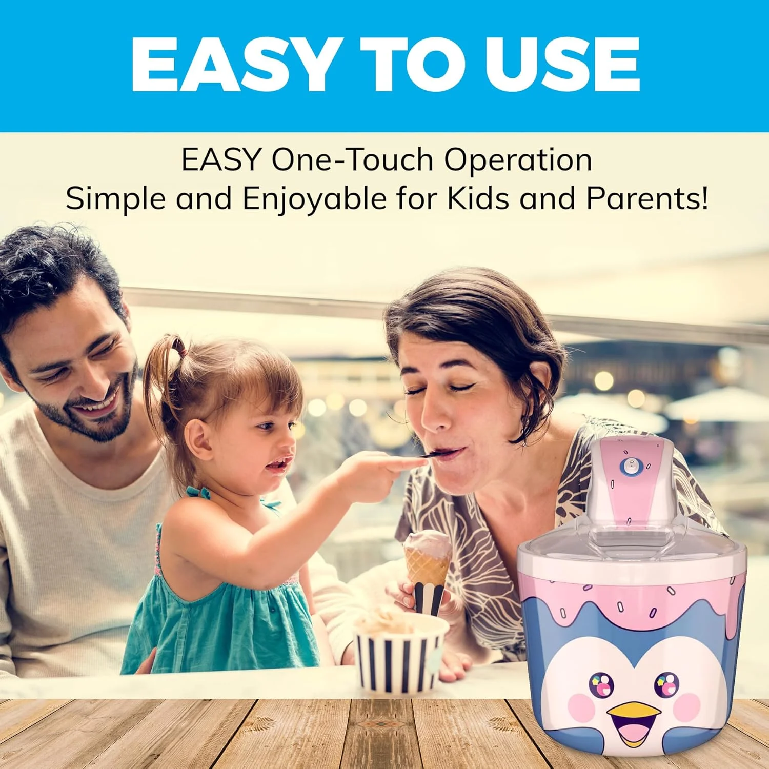 دستگاه بستنی ساز برقی پنگوئنی برای کودکان - 1.2 کوارت، بهترین دستگاه رومیزی برای بستنی خانگی، بستنی نرم، سوربت، ژلاتو، ماست یخ زده - سرگرم کننده و آسان برای خانواده ها دستگاه بستنی ساز برقی پنگوئنی برای کودکان - 1.2 کوارت، بهترین دستگاه رومیزی برای بستنی خانگی، بستنی نرم، سوربت، ژلاتو، ماست یخ زده - سرگرم کننده و آسان برای خانواده ها