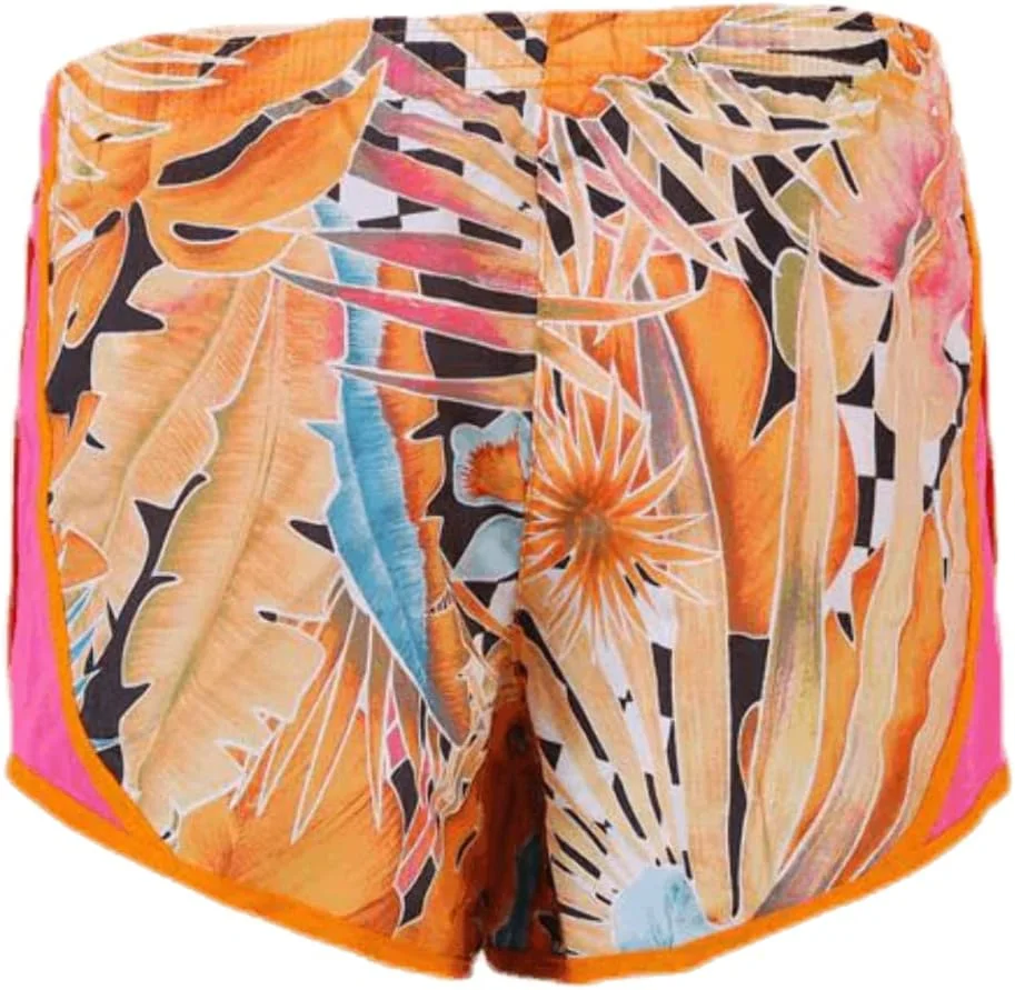 شورت ورزشی دخترانه نایک مدل Dri-fit Tempo، سایز بزرگ، پلی استر، نارنجی