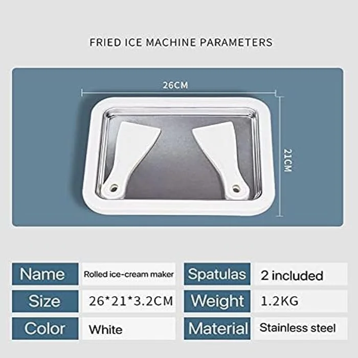 دستگاه رول بستنی ساز حرفه ای با صفحه ضد گریل به همراه 2 کاردک، برای تهیه بستنی رولی خانگی سریع و سرگرم کننده، ماست یخ زده، جلاتو، سوربت، استیل ضد زنگ DIY فوری و آسان دستگاه رول بستنی ساز حرفه ای با صفحه ضد گریل به همراه 2 کاردک، برای تهیه بستنی رولی خانگی سریع و سرگرم کننده، ماست یخ زده، جلاتو، سوربت، استیل ضد زنگ DIY فوری و آسان