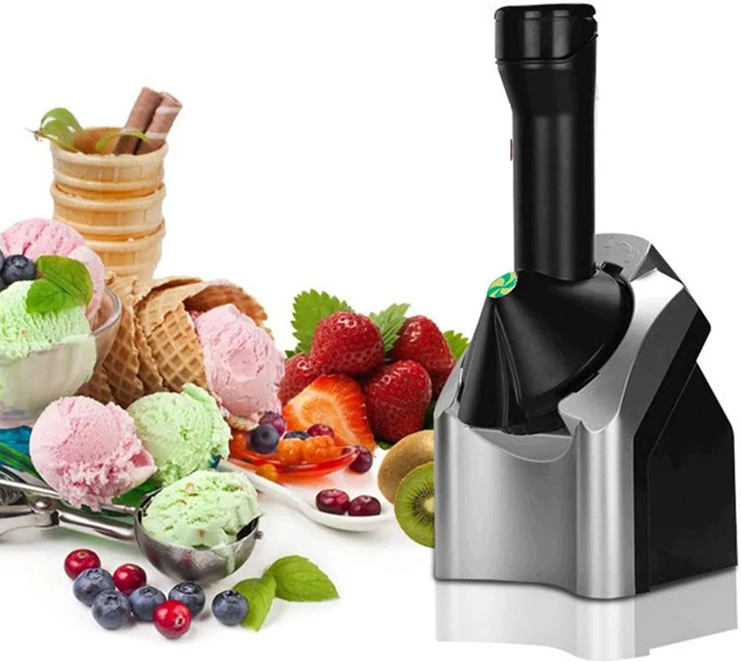 دستگاه بستنی ساز میوه ای یخ زده، شربت ساز نرم و سالم خانگی، اسموتی، ماست یخ زده، بدون BPA، بدون افزودنی و رنگ مصنوعی، دستگاه دسر برای خانه و کودکان دستگاه بستنی ساز میوه ای یخ زده، شربت ساز نرم و سالم خانگی، اسموتی، ماست یخ زده، بدون BPA، بدون افزودنی و رنگ مصنوعی، دستگاه دسر برای خانه و کودکان