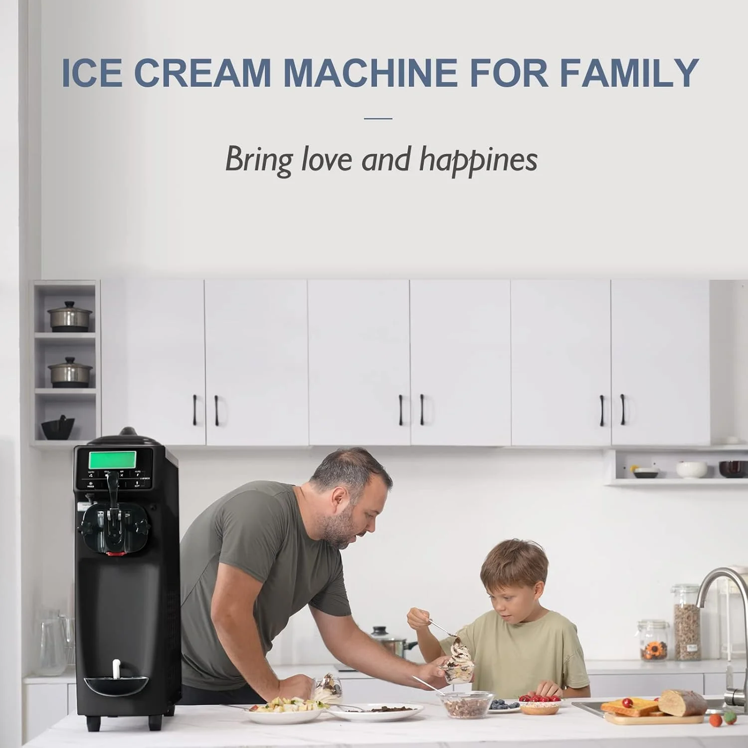 دستگاه بستنی ساز تجاری GSEICE برای مصارف خانگی، دستگاه بستنی ساز نرم با ظرفیت 12 تا 16 لیتر در ساعت با پیش سرد کننده، دستگاه بستنی ساز تک طعم، دستگاه بستنی ساز نرم رومیزی 1050 واتی (مشکی) دستگاه بستنی ساز تجاری GSEICE برای مصارف خانگی، دستگاه بستنی ساز نرم با ظرفیت 12 تا 16 لیتر در ساعت با پیش سرد کننده، دستگاه بستنی ساز تک طعم، دستگاه بستنی ساز نرم رومیزی 1050 واتی (مشکی)