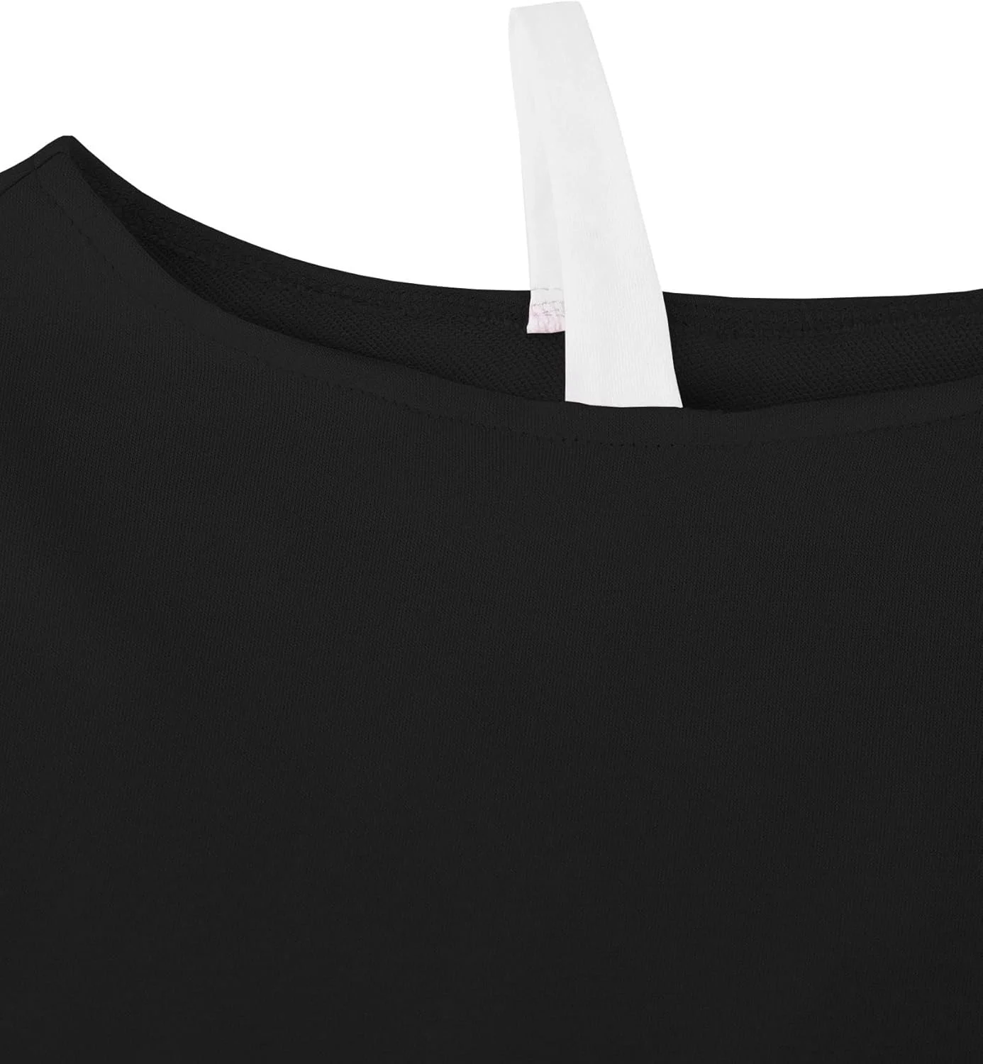 سویشرت دخترانه یقه باز ایکولالا، آستین بلند، تاپ کوتاه زیبا، نامتقارن