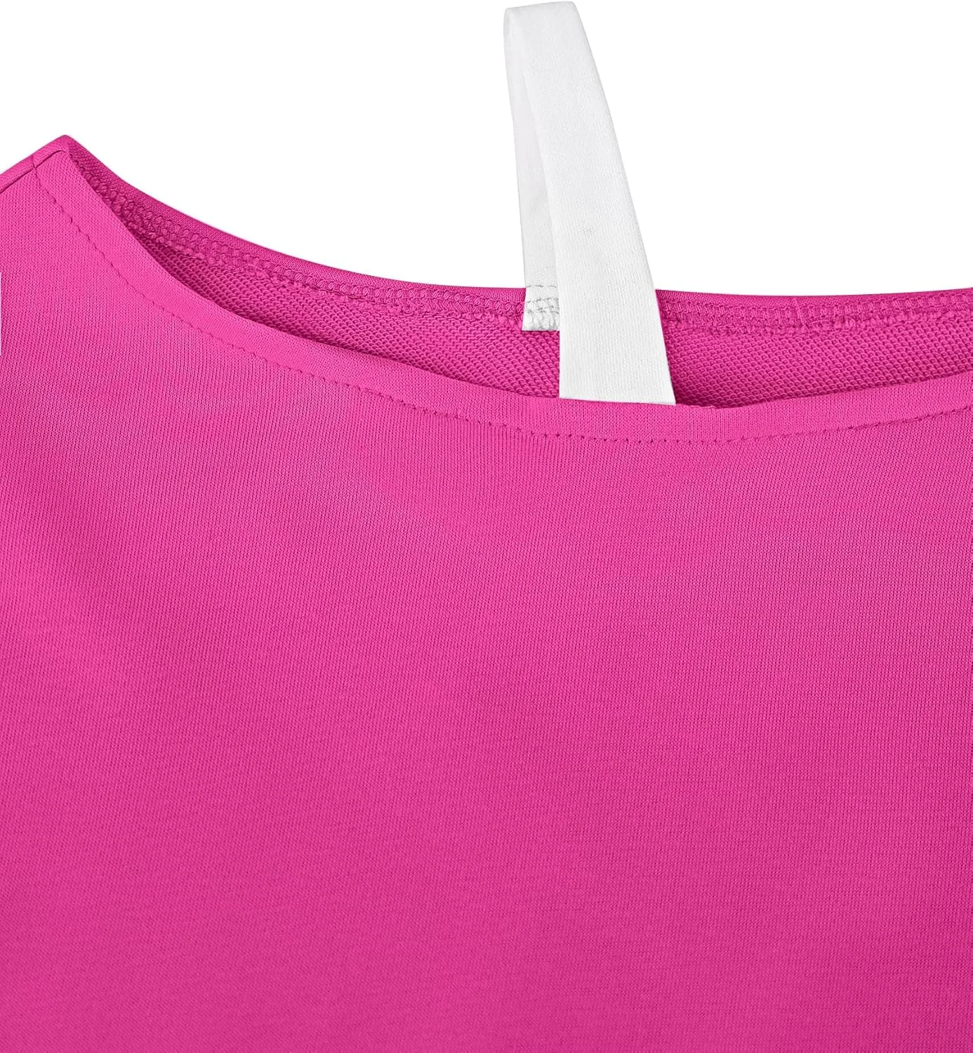 سویشرت دخترانه آستین بلند یقه باز اکولالا، تاپ نیم تنه فانتزی نامتقارن