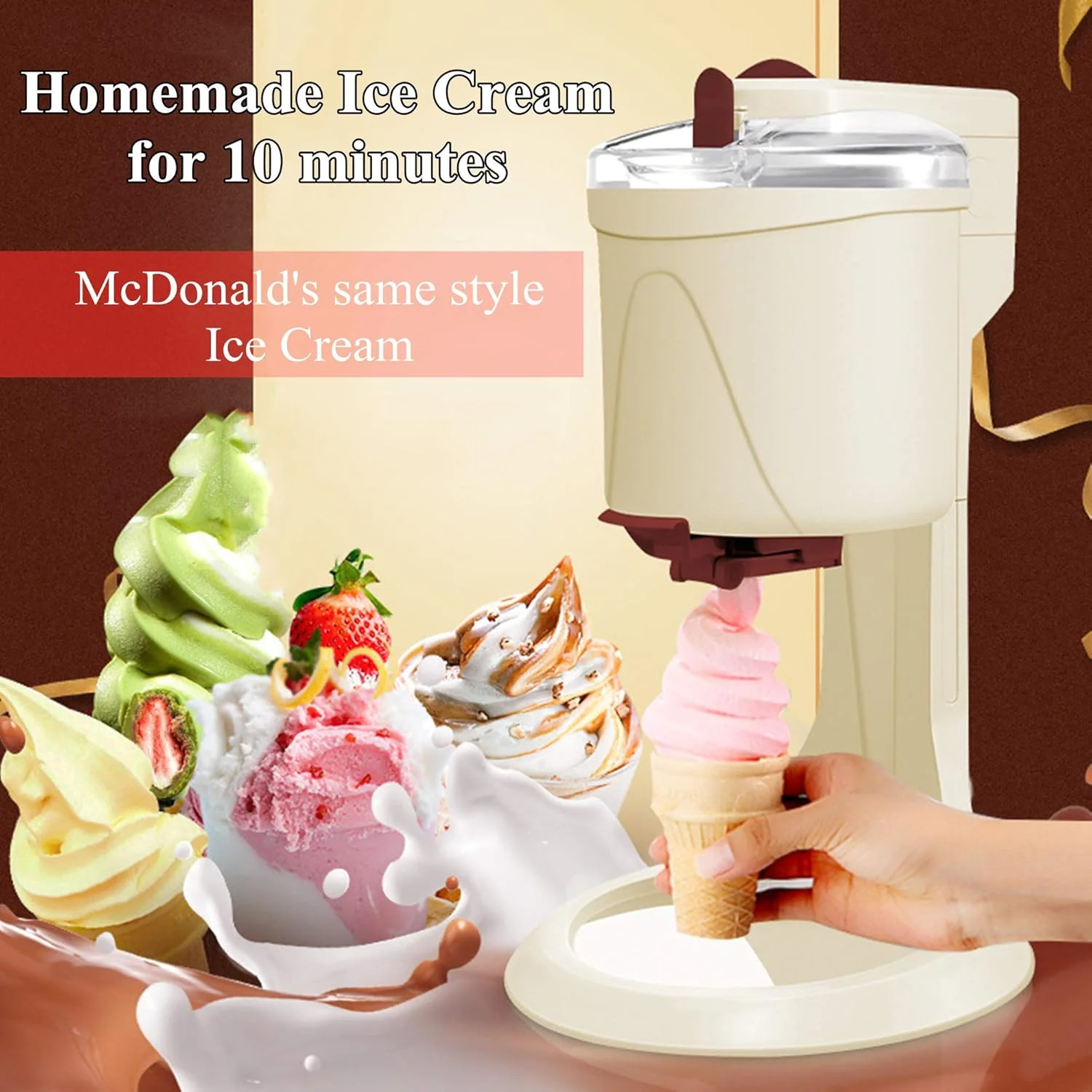 دستگاه بستنی ساز تمام اتوماتیک FMXYMC، دستگاه مینی بستنی قیفی، دستگاه بستنی میوه ای، برای بستنی نرم، ژلاتو، اسموتی، یخ در بهشت، ماست لبنی منجمد دستگاه بستنی ساز تمام اتوماتیک FMXYMC، دستگاه مینی بستنی قیفی، دستگاه بستنی میوه ای، برای بستنی نرم، ژلاتو، اسموتی، یخ در بهشت، ماست لبنی منجمد