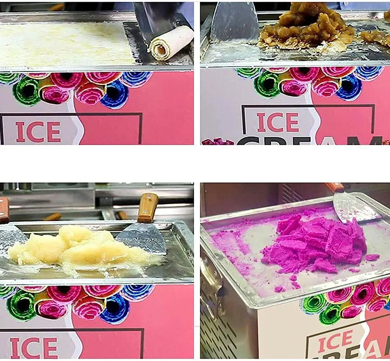 دستگاه بستنی رولی ماست سرخ شده برقی، دستگاه ماست خامه ای سرخ شده 330 واتی، با 2 عدد کاردک بستنی، بستنی رولی خانگی آسان، برای کافه ها و مغازه های دسر دستگاه بستنی رولی ماست سرخ شده برقی، دستگاه ماست خامه ای سرخ شده 330 واتی، با 2 عدد کاردک بستنی، بستنی رولی خانگی آسان، برای کافه ها و مغازه های دسر