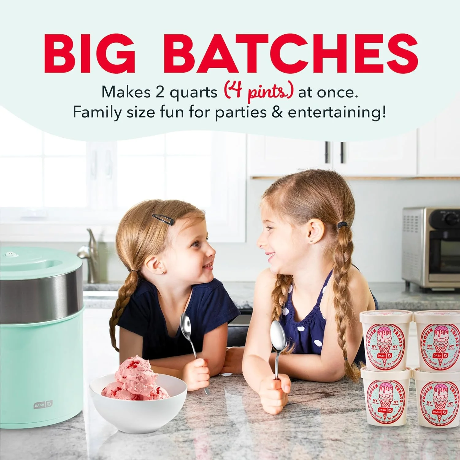 دستگاه بستنی ساز و ژلاتو ساز دولوکس دش، 2 کوارت - آبی دستگاه بستنی ساز و ژلاتو ساز دولوکس دش، 2 کوارت - آبی