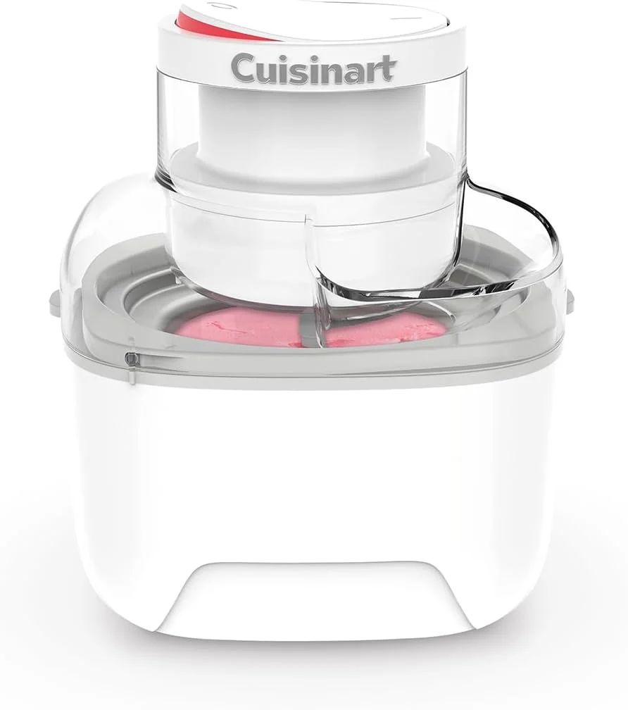 دستگاه بستنی ساز Cuisinart Solo Scoops | دستگاه بستنی و ژلاتو خانگی در 25 دقیقه | دستگاه سوربت ساز | دستگاه ماست یخ زده ساز | جمع و جور، صرفه جویی در فضا | کاسه مخلوط کن 475 میلی لیتری | ICEM10