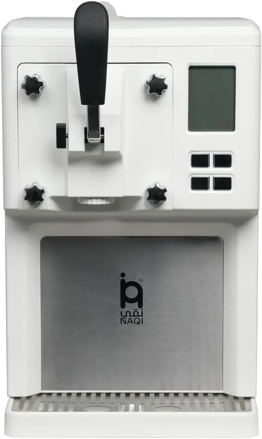 NAQI Ice Cream Maker with Digital Screen for Home Use (White)