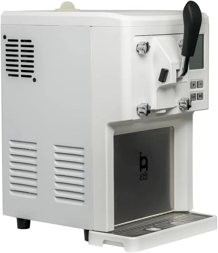 NAQI Ice Cream Maker with Digital Screen for Home Use (White)