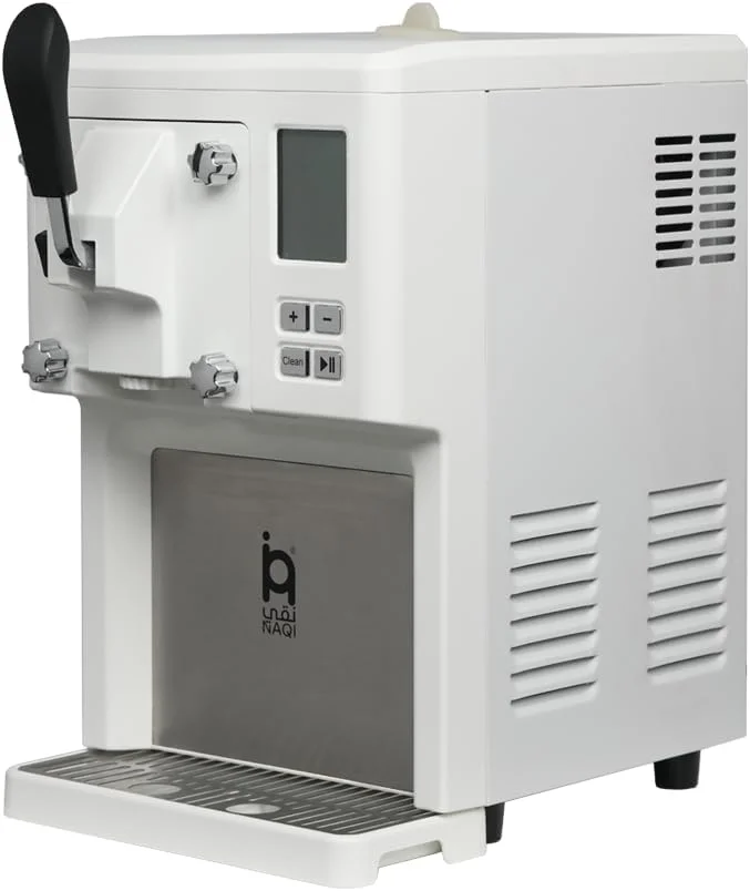 NAQI Ice Cream Maker with Digital Screen for Home Use (White)