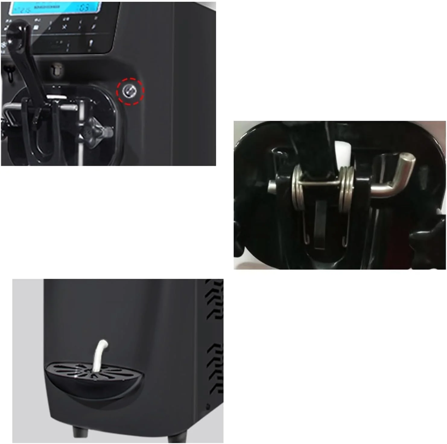 دستگاه بستنی ساز DISHENGZHEN، تک نازله، دستگاه بستنی ساز نرم با صفحه نمایش LCD و تایمر، دستگاه بستنی ساز تجاری مناسب برای مغازه اسنک فروشی تابستانی، کافه، دستگاه بستنی ساز رومیزی دستگاه بستنی ساز DISHENGZHEN، تک نازله، دستگاه بستنی ساز نرم با صفحه نمایش LCD و تایمر، دستگاه بستنی ساز تجاری مناسب برای مغازه اسنک فروشی تابستانی، کافه، دستگاه بستنی ساز رومیزی