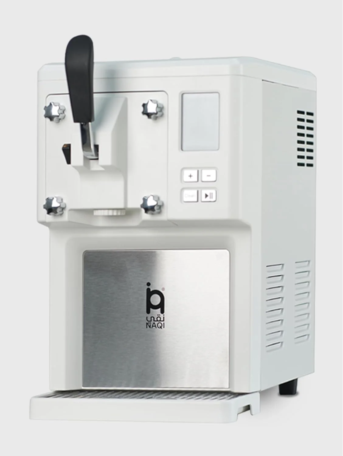 NAQI Ice Cream Maker with Digital Screen for Home Use (White)