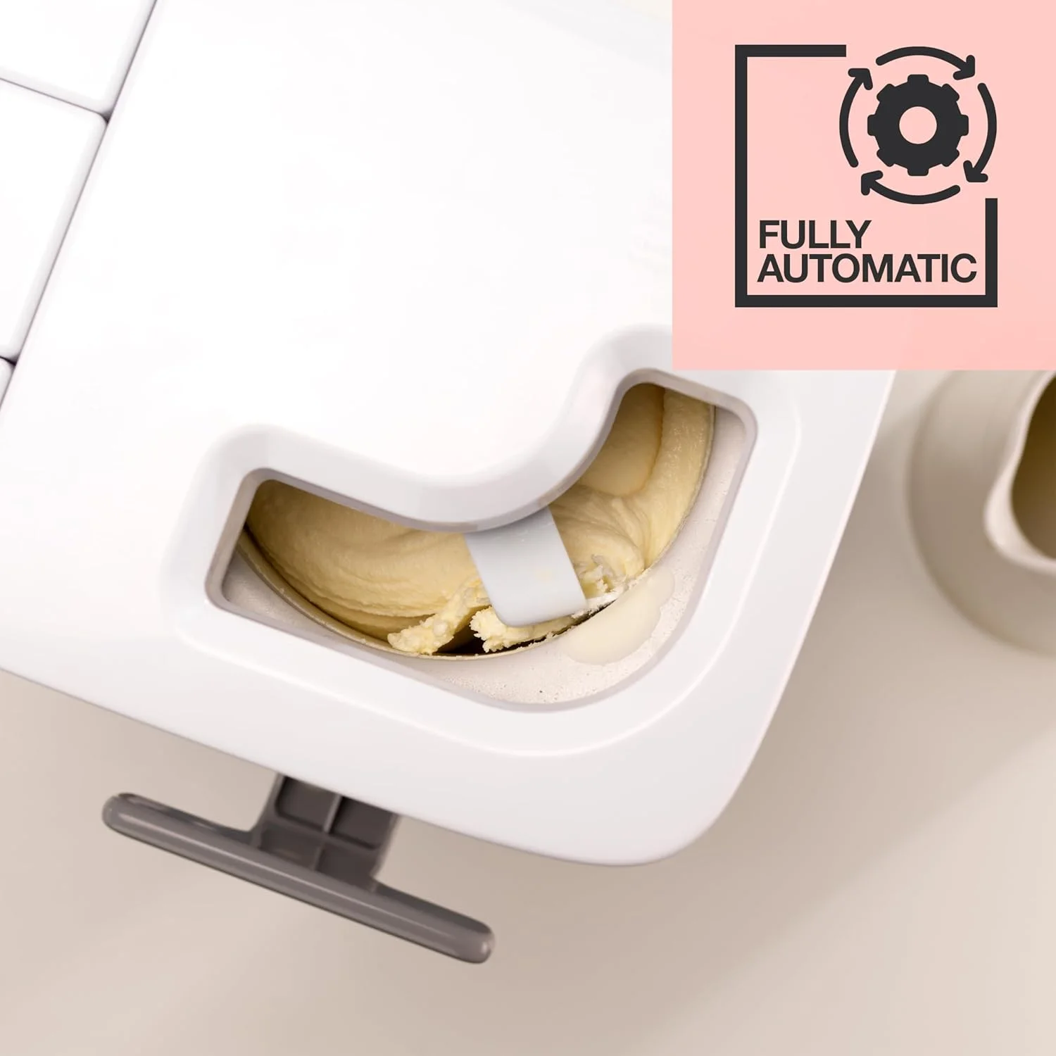 دستگاه بستنی ساز قیفی Cuisinart ICE48U - دستگاه بستنی ساز خانگی آسان با پخش کننده تاپینگ، کاملا اتوماتیک - فقط کافیست مواد مورد علاقه خود را اضافه کنید - ظرفیت 1.42 لیتر