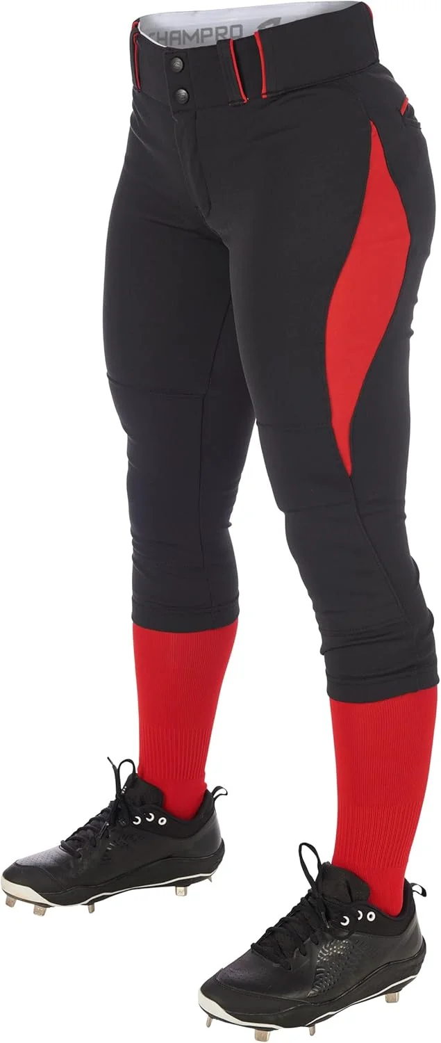 شلوار سافت بال دخترانه CHAMPRO Surge مدل Traditional Low-Rise Fastpitch