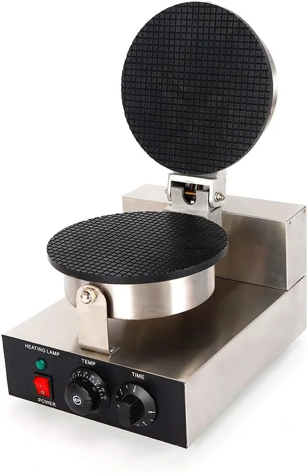 دستگاه بستنی قیفی ساز تجاری COOLBABY 220V 1000W، دستگاه پخت نان بستنی قیفی خانگی، دستگاه وافل ساز بستنی قیفی برقی
