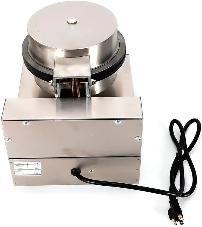 دستگاه بستنی قیفی ساز تجاری COOLBABY 220V 1000W، دستگاه پخت نان بستنی قیفی خانگی، دستگاه وافل ساز بستنی قیفی برقی