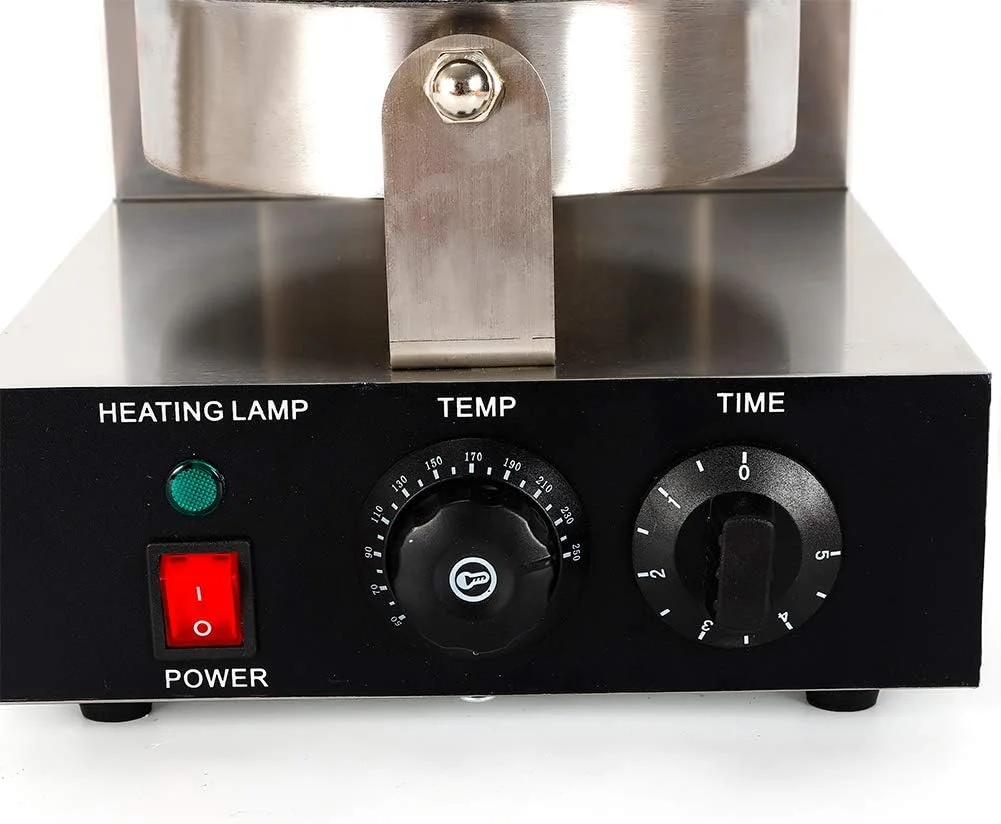 دستگاه بستنی قیفی ساز تجاری COOLBABY 220V 1000W، دستگاه پخت نان بستنی قیفی خانگی، دستگاه وافل ساز بستنی قیفی برقی
