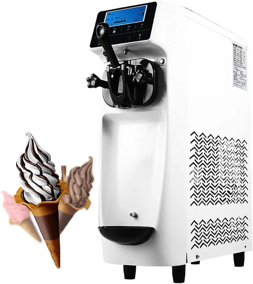 دستگاه بستنی ساز تجاری، دستگاه بستنی ساز اتوماتیک نرم و سخت با کمپرسور 1150 واتی، صفحه نمایش LCD، تولید 16 لیتر در ساعت، کم صدا، صرفه جویی در انرژی، برای کافه ها، رستوران ها، بوفه ها و غیره.