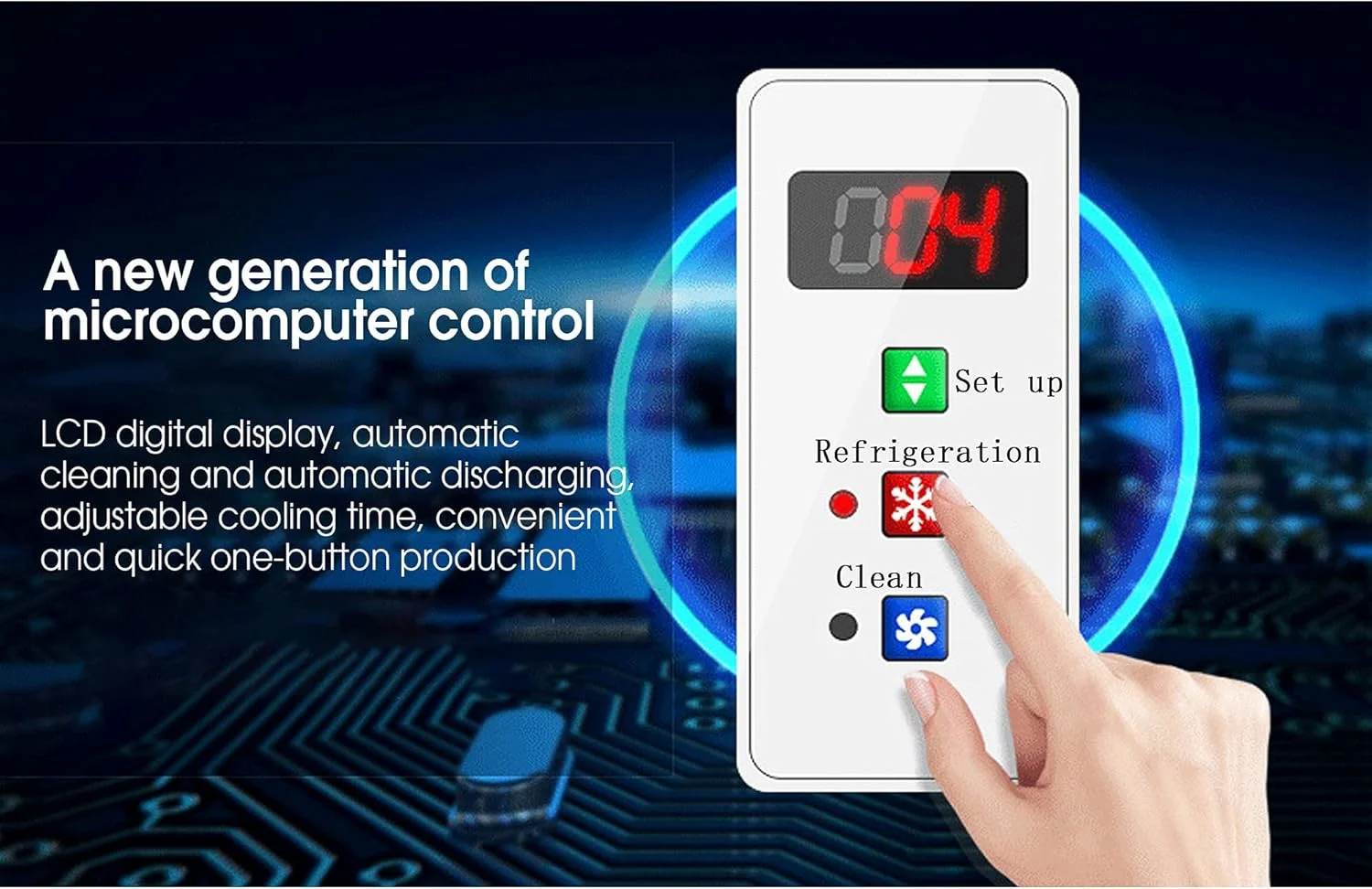 دستگاه بستنی ساز، دستگاه بستنی ساز رومیزی تجاری، دستگاه بستنی ساز قیفی استیل با طعم های مختلف، دستگاه بستنی ساز نرم با 3 طعم، بستنی نرم خوشمزه درست می کند، 18 لیتر در ساعت، 1200 وات
