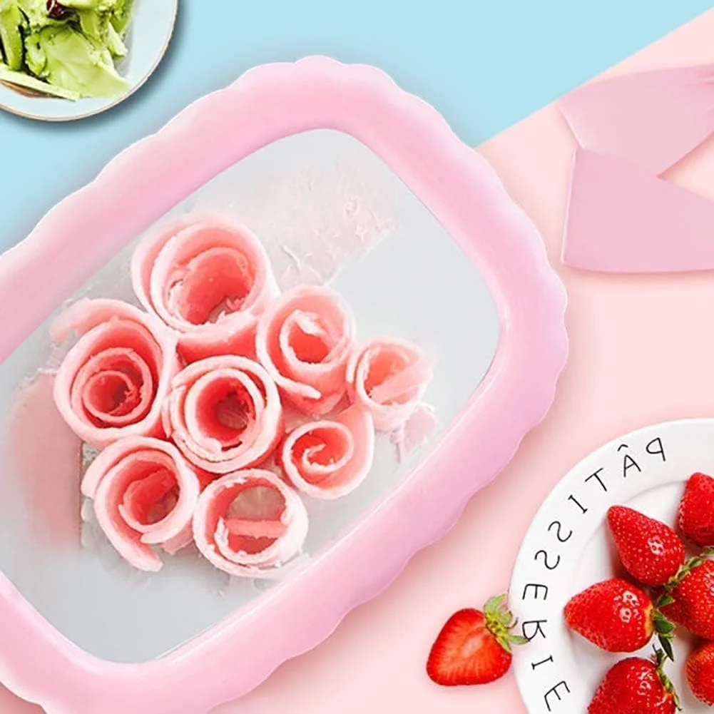 دستگاه بستنی رولی خانگی ATAAY، دستگاه یخ ساز فوری، مناسب کودکان، مینی بستنی ساز