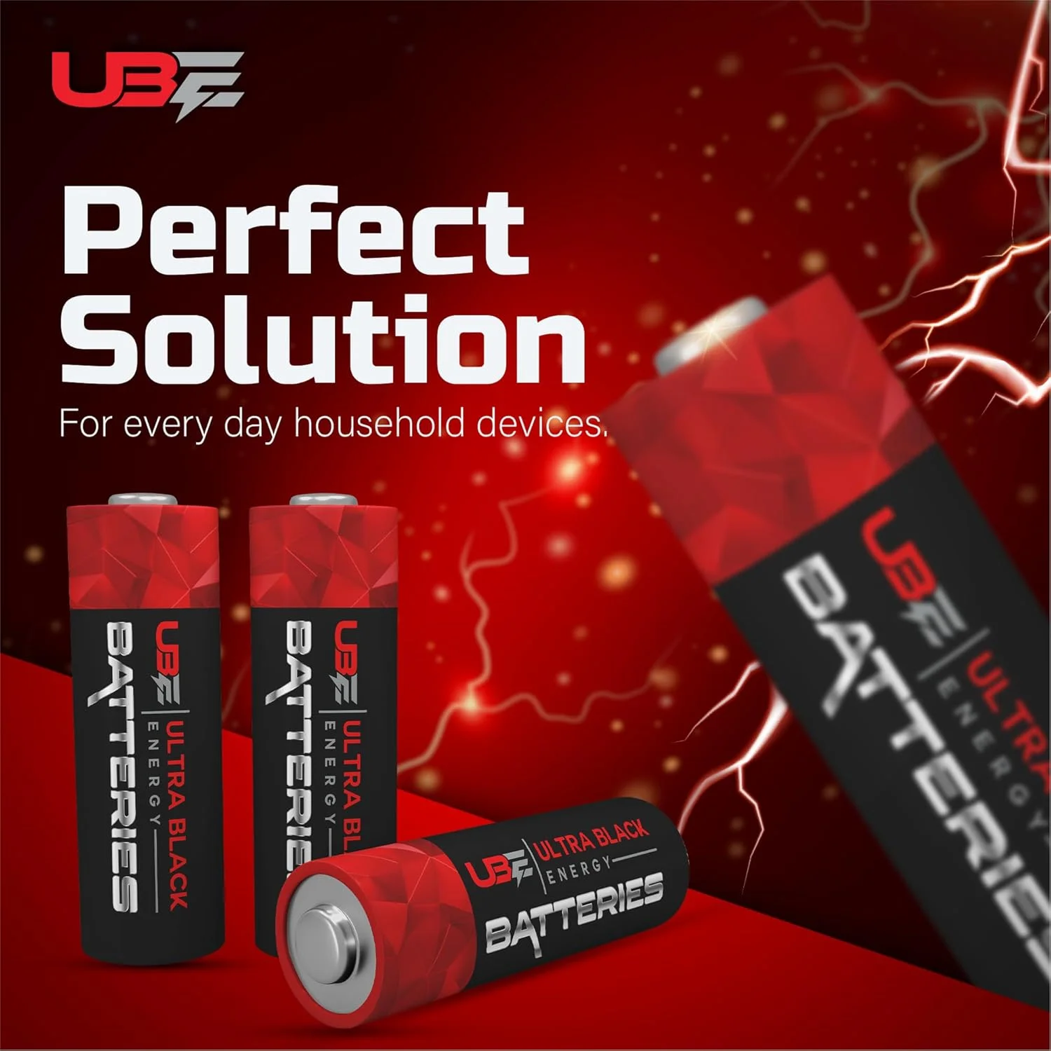 بسته ترکیبی باتری های آلکالاین با کارایی بالا UBE 48 AA و AAA، 24 عدد باتری قلمی و نیم قلمی، مجموعه متنوع با ماندگاری فوق العاده طولانی و ضد نشت