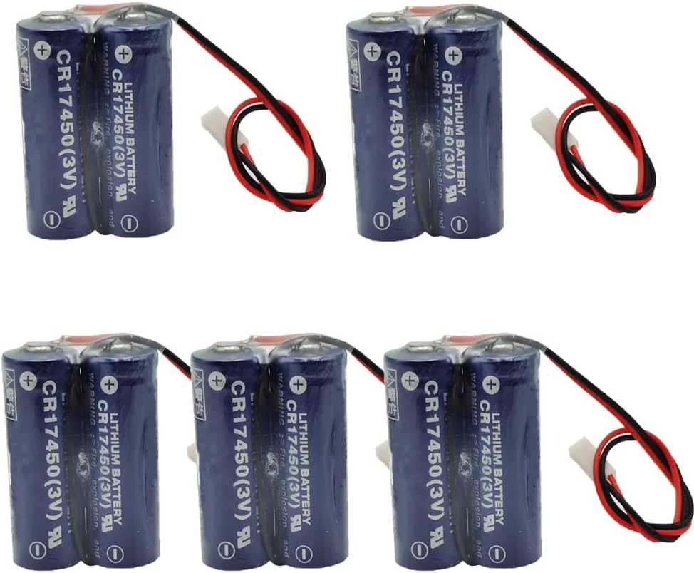 بسته باتری کنترل صنعتی PLC مدل JINGMM 5pcs 2CR17450 3V 2600mAh برای CR17450-2WK27، D80UB016170، باتری 2CR17450