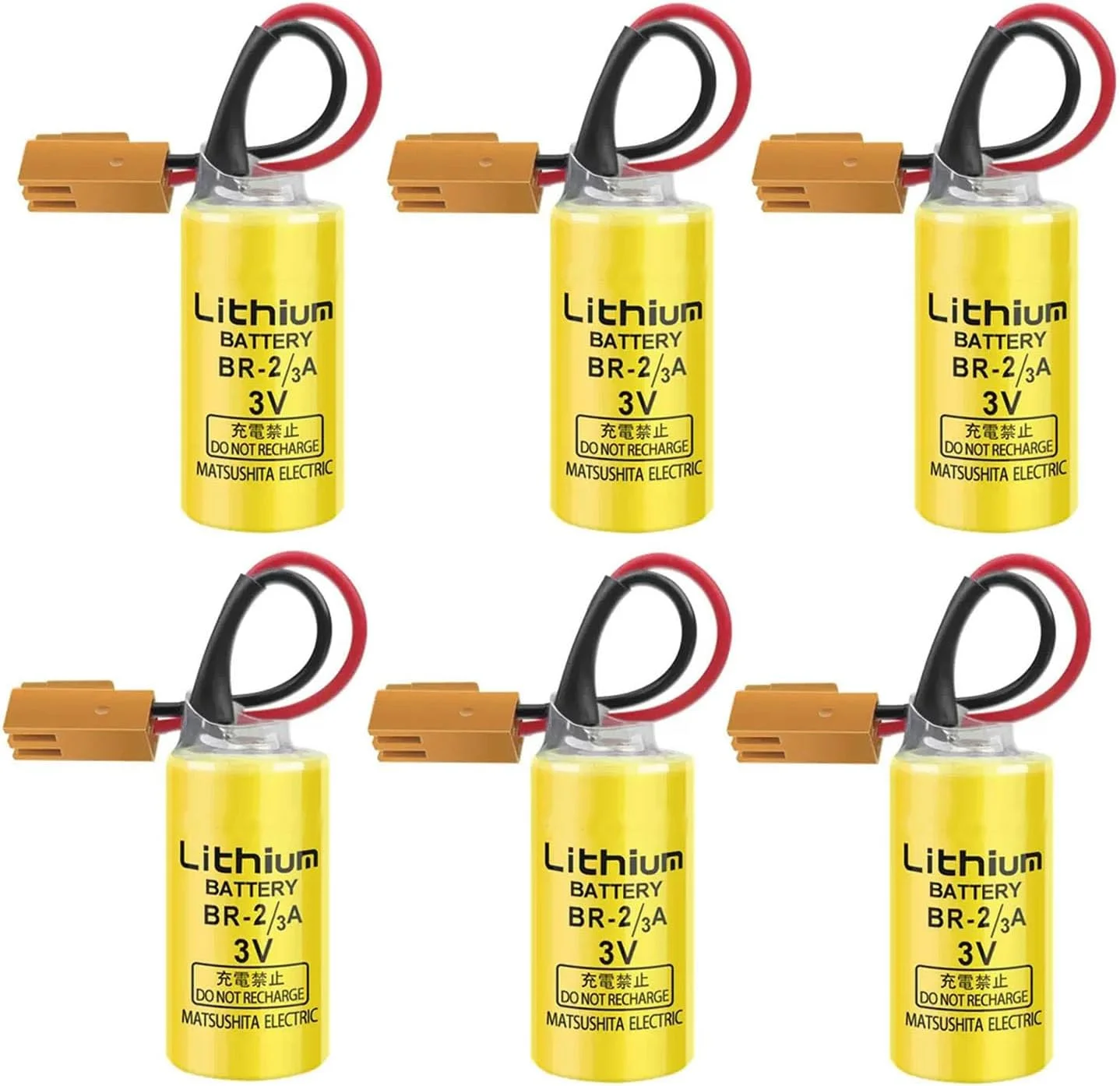 بسته 6 عددی باتری لیتیومی صنعتی 3 ولت XXSTAR مدل BR-2/3A سایز A98L-0031-0006 BR-2 3ASSP به همراه پلاگ