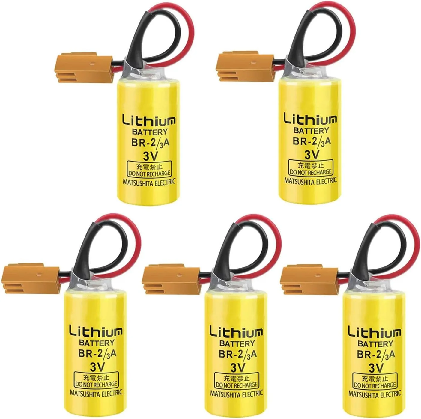 بسته 5 عددی باتری لیتیومی صنعتی 3 ولت XXSTAR مدل BR-2/3A سایز A98L-0031-0006 BR-2 3ASSP به همراه پلاگ