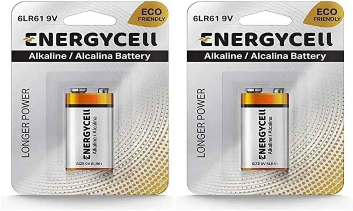 باتری کتابی آلکالاین 9 ولت Energycell- 6Lr61 بسته 2 عددی