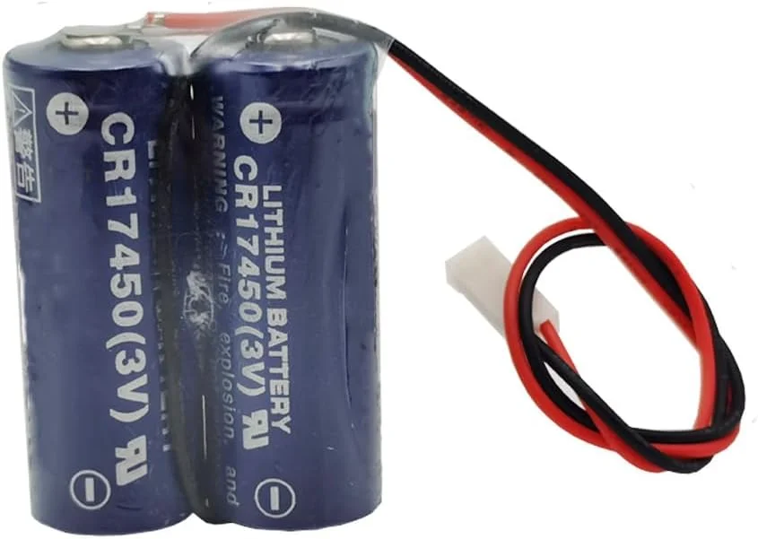 JINGMM بسته باتری کنترل صنعتی PLC مدل 2CR17450 3V 2600mAh برای CR17450-2WK27، D80UB016170، باتری 2CR17450 (10 عدد)