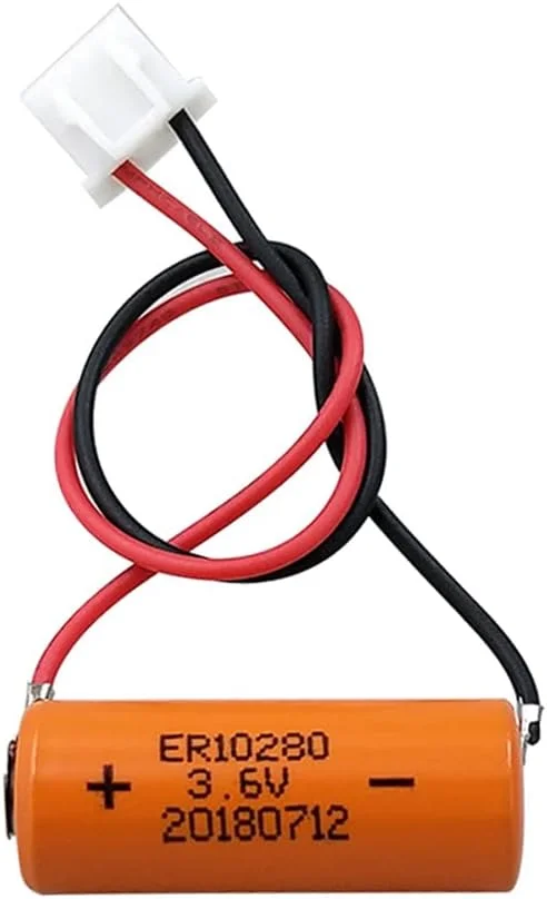 JINGMM 1 عدد باتری لیتیومی غیر قابل شارژ ER10280 3.6V 450mAh برای کنتورهای صنعتی PLC مدل FX2NC-32BL (دوشاخه سفید)