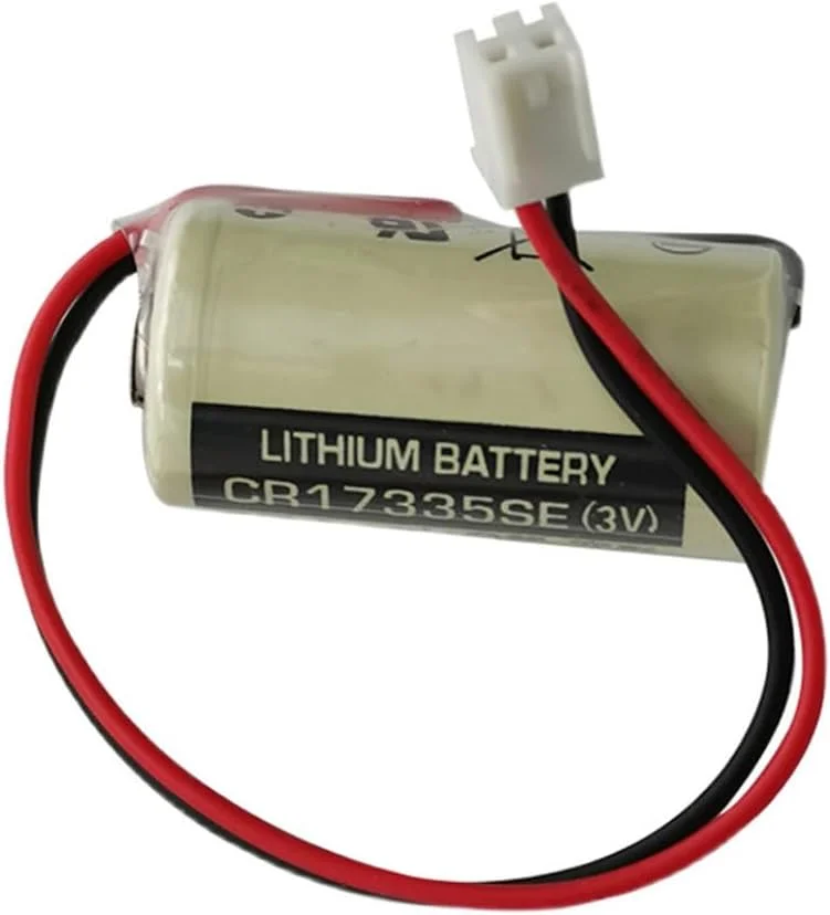 JINGMM دو عدد باتری لیتیومی غیر قابل شارژ CR17335SE 3V 1800mAh سایز 2/3A برای کاربردهای صنعتی و حافظه با پلاگ سفید