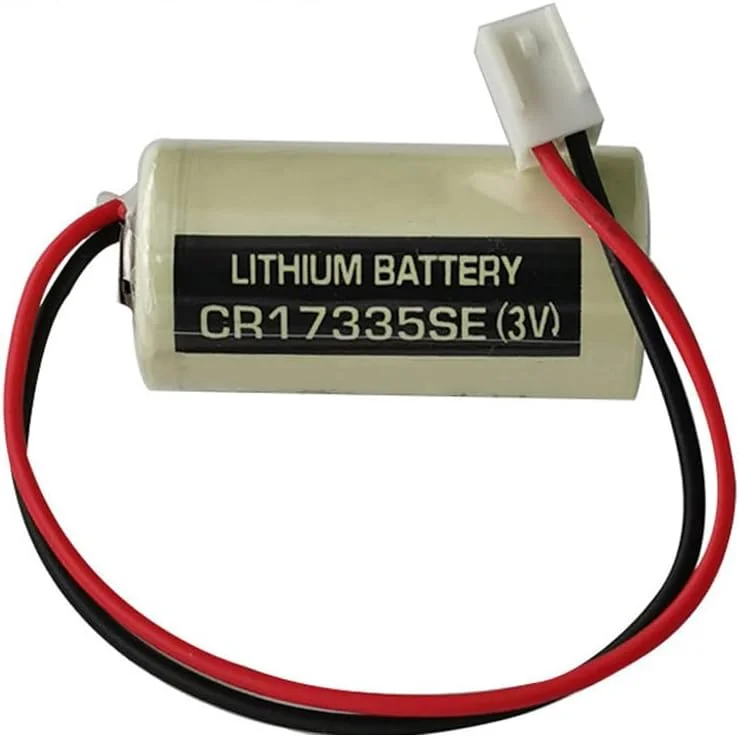 JINGMM دو عدد باتری لیتیومی غیر قابل شارژ CR17335SE 3V 1800mAh سایز 2/3A برای کاربردهای صنعتی و حافظه با پلاگ سفید