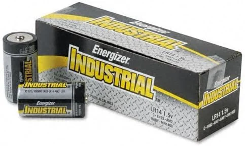 باتری های آلکالاین صنعتی Energizer، سایز C، 12 عدد باتری در هر جعبه -:- فروخته شده به صورت 2 بسته 12 تایی - / - مجموع 24 عدد