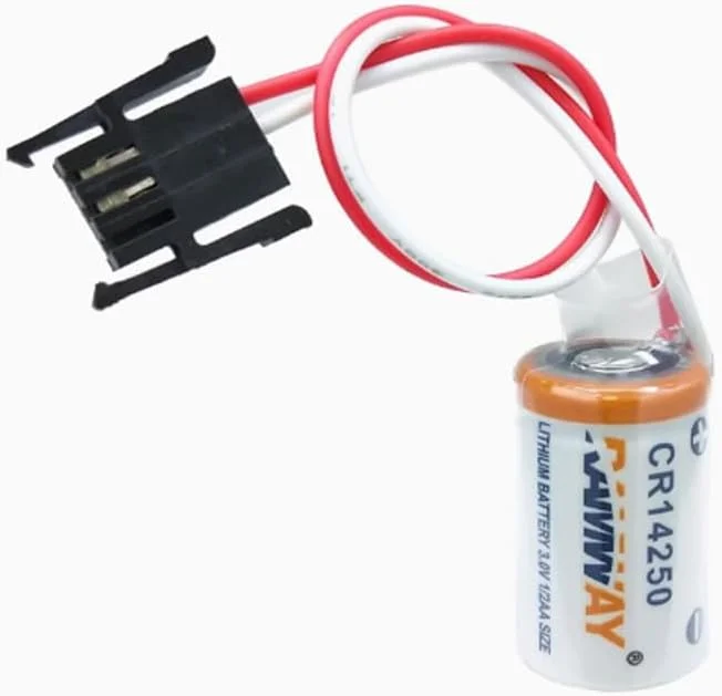 JINGMM یک عدد باتری لیتیومی غیر قابل شارژ CR14250 3V 600mAh (با پلاگین مشکی کنترل صنعتی PLC)