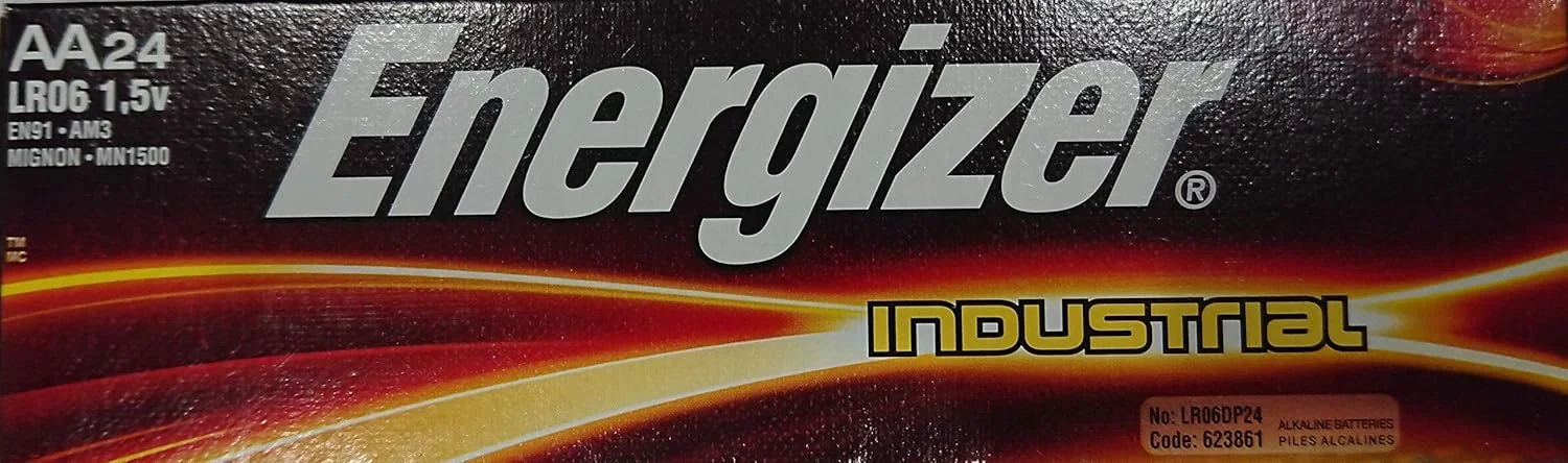 باتری های آلکالاین صنعتی Energizer EN91، سایز AA (جعبه 144 عددی) - ساخت ایالات متحده آمریکا یا سنگاپور