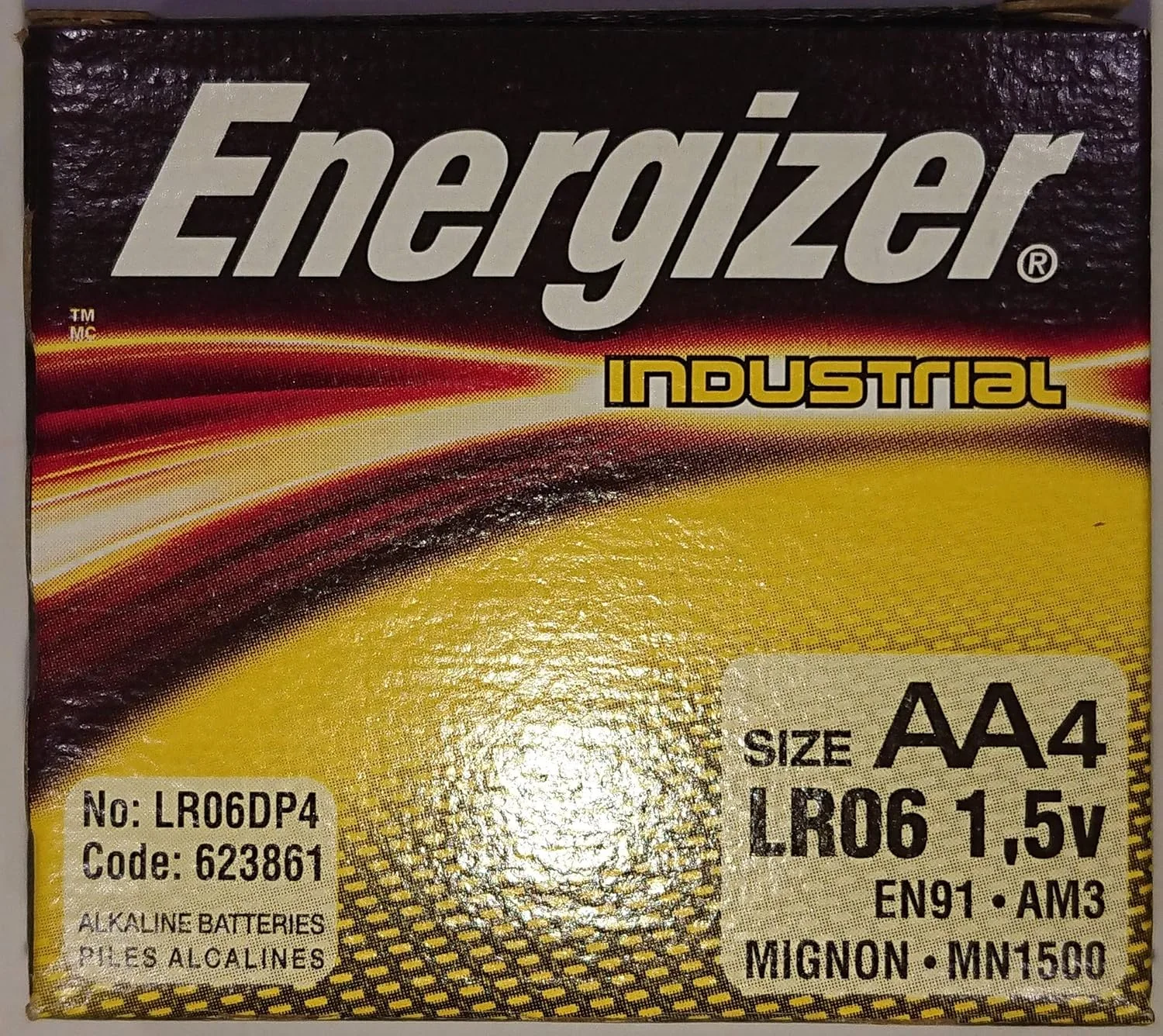 باتری های آلکالاین صنعتی Energizer EN91، سایز AA (جعبه 144 عددی) - ساخت ایالات متحده آمریکا یا سنگاپور