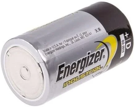 باتری آلکالاین سایز D یکبار مصرف صنعتی Energizer 636108 (بسته 12 عددی)