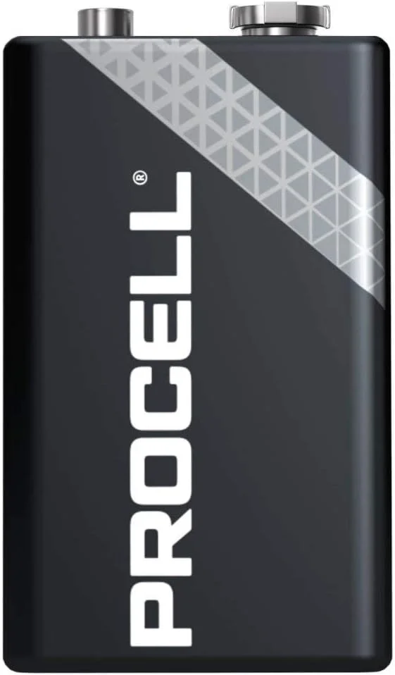 بسته 10 عددی باتری 9 ولت Duracell Procell | باتری آلکالاین صنعتی 9 ولت | مناسب برای خانه یا محل کار | بسته تبلیغاتی خوشبو کننده هوا خودرو | قدرت ماندگار و قابل اعتماد