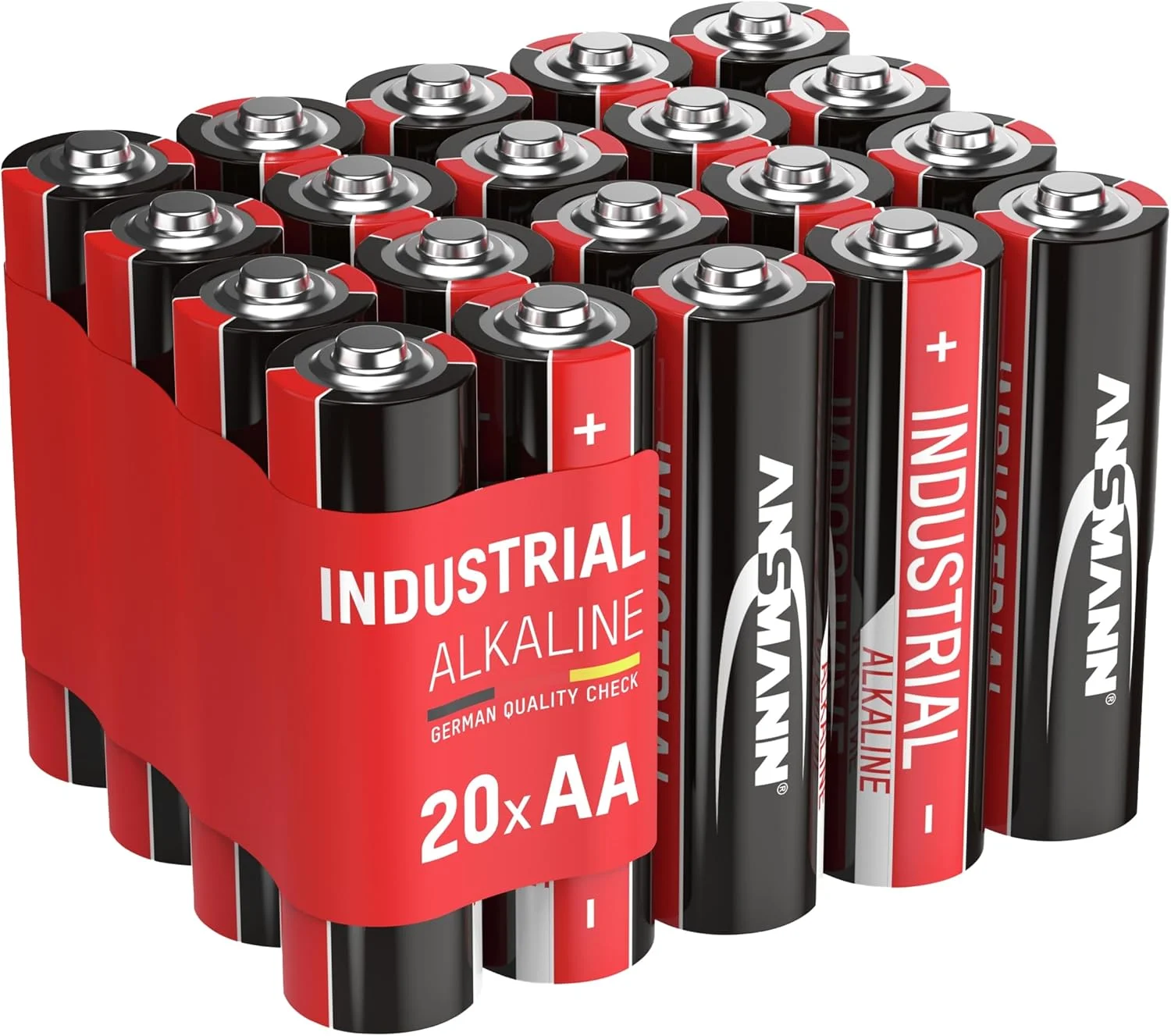 باتری های آلکالاین صنعتی AA مدل 1502-0002 انسمان (20 عدد باتری قلمی AA LR6، 1.5 ولت، ظرفیت: 2700 میلی آمپر ساعت)