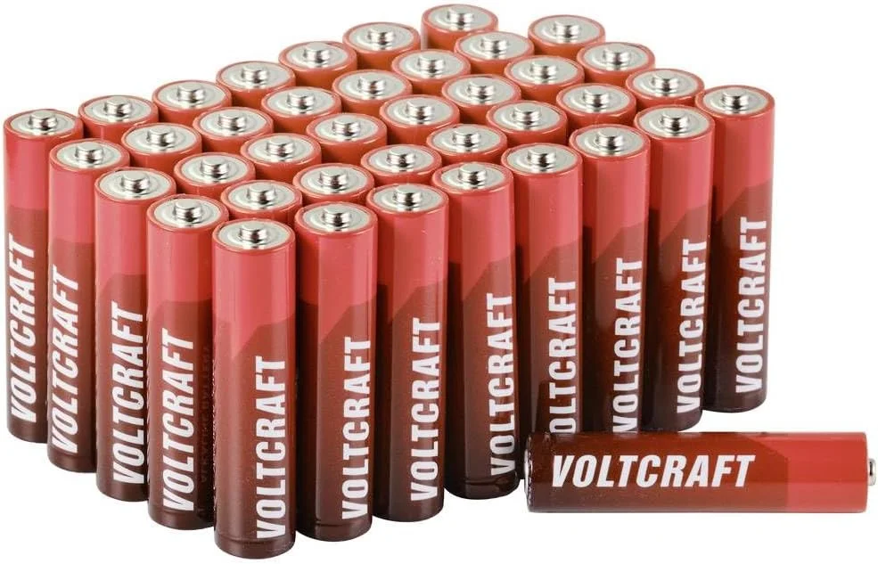 باتری صنعتی آلکالاین منگنز VOLTCRAFT LR03 Micro (AAA) 1300 میلی آمپر ساعت 1.5 ولت 40 عدد