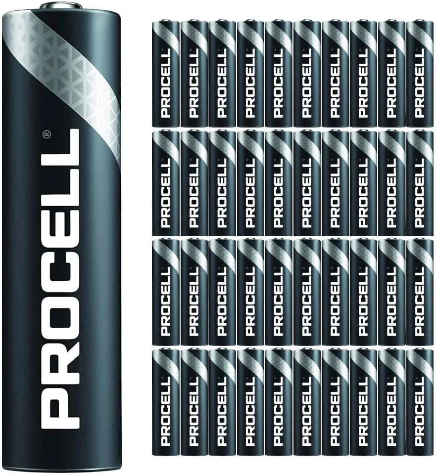 بسته 40 عددی باتری Duracell Procell AAA | باتری آلکالاین صنعتی 1.5 ولت | مناسب برای خانه یا محل کار | بسته تبلیغاتی خوشبو کننده هوا خودرو | قدرت ماندگار و قابل اعتماد