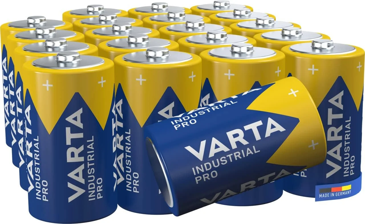 باتری مونو VARTA D، بسته 20 عددی، Industrial Pro، باتری آلکالاین، 1.5 ولت، بسته ذخیره سازی، ساخت آلمان