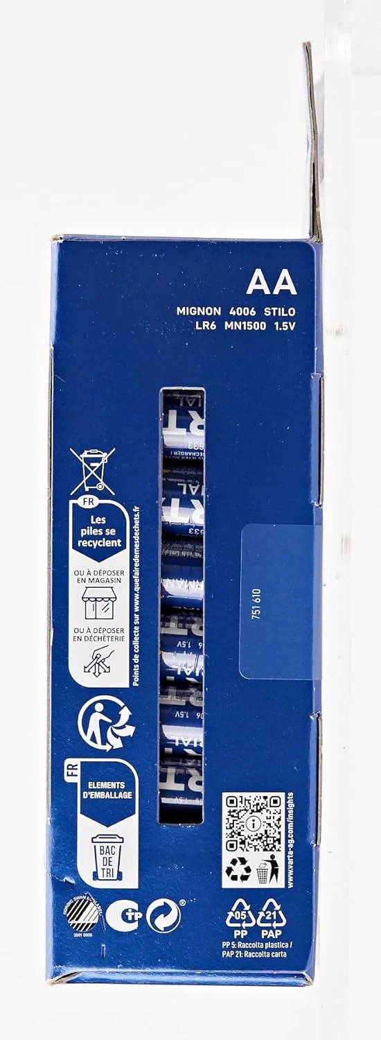 باتری صنعتی VARTA AA Mignon Alkaline Batteries LR6 - بسته 40 عددی، ساخت آلمان باتری صنعتی VARTA AA Mignon Alkaline Batteries LR6 - بسته 40 عددی، ساخت آلمان
