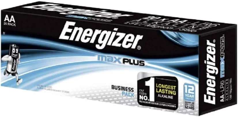 باتری قلمی آلکالاین صنعتی Energizer Max Plus (AA) 1.5 ولت 20 عددی، E301323500