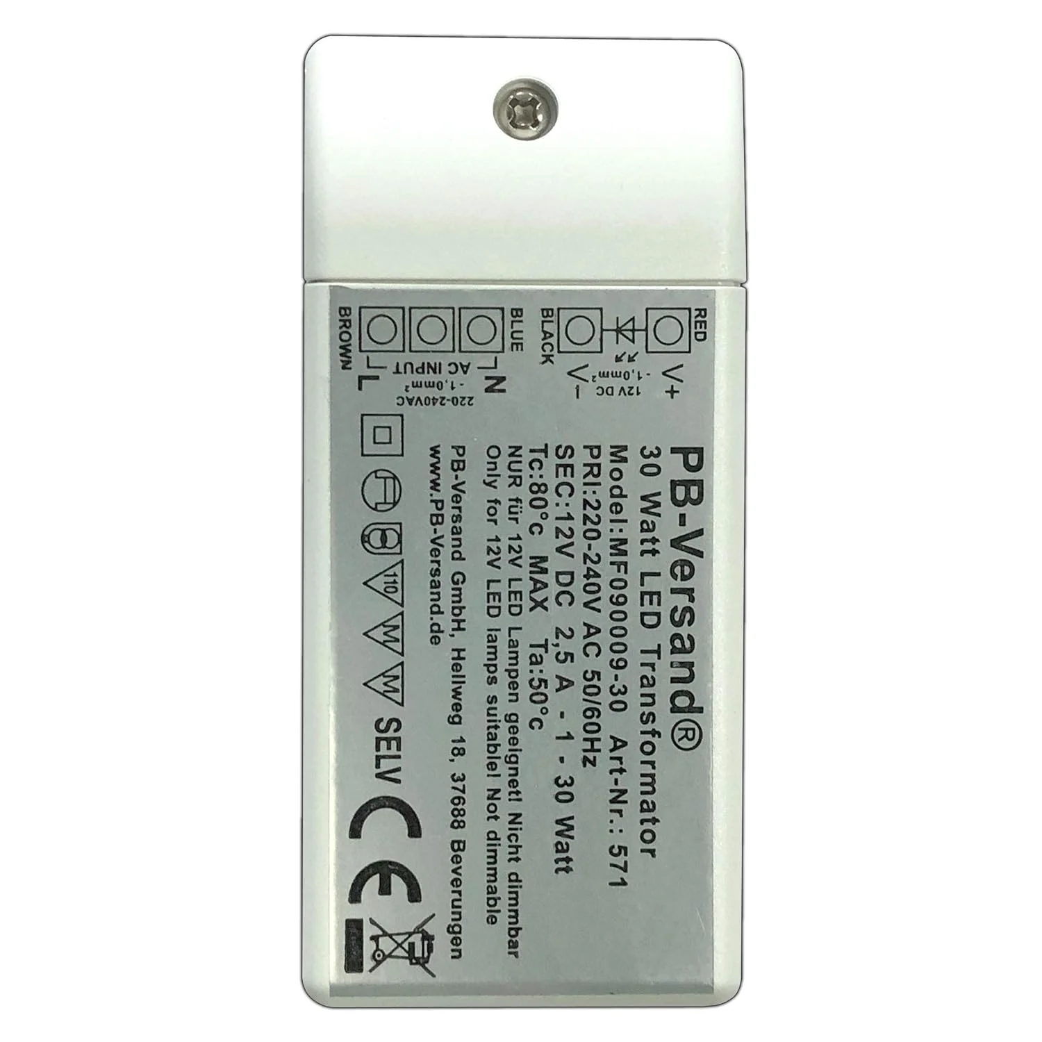 ترانسفورماتور مینی LED پی بی-ورسند 12 ولت DC 1-30 وات (ارتفاع 20 میلی متر) منبع تغذیه DC درایور ترانسفورماتور درایور ترانسفورماتور LED ولتاژ پایین