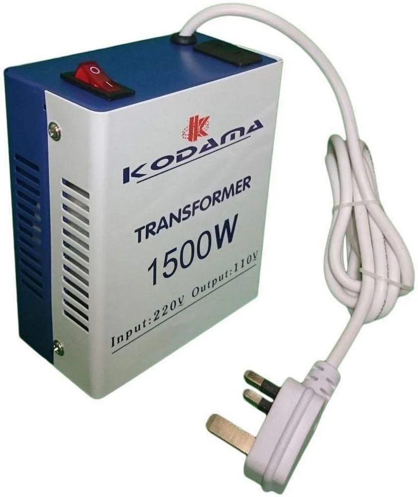 ترانسفورماتور KODAMA KT1500W تبدیل 220 ولت به 110 ولت 1500 وات، مبدل برق 220 ولت به 110 ولت 1500 وات با دوشاخه UK