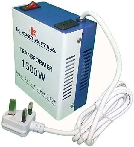 ترانسفورماتور KODAMA KT1500W تبدیل 220 ولت به 110 ولت 1500 وات با دوشاخه UK