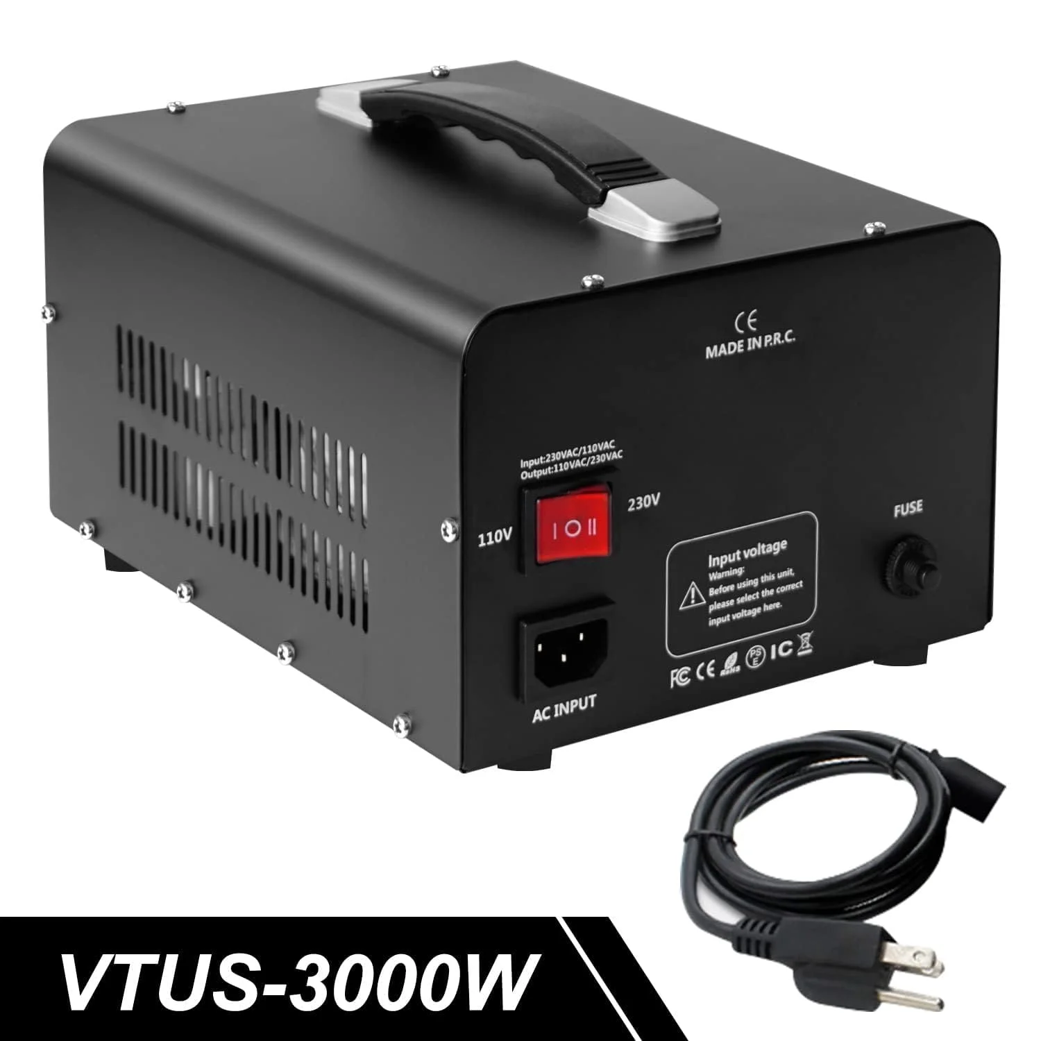 مبدل ولتاژ Cantonape 3000 وات، تبدیل ولتاژ از 110-120 ولت به 220-240 ولت و از 220-240 ولت به 110-120 ولت با 3 خروجی آمریکایی و 3 خروجی جهانی